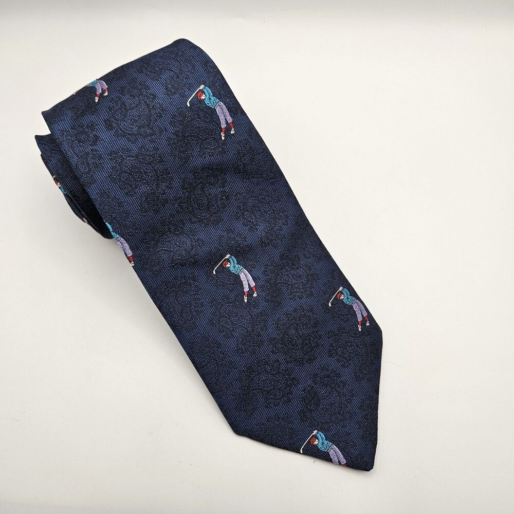 Briar Golf‎ Club Switzerland All Silk Tie Sport Spring Outdoors 55.5x3.25"